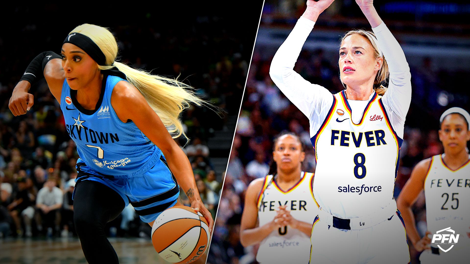 Collage featuring BASKETBALL-WNBA-SEA-CHI/ and BASKETBALL-WNBA-CHI-IND/.
IMAGN IMAGES via Reuters Connect