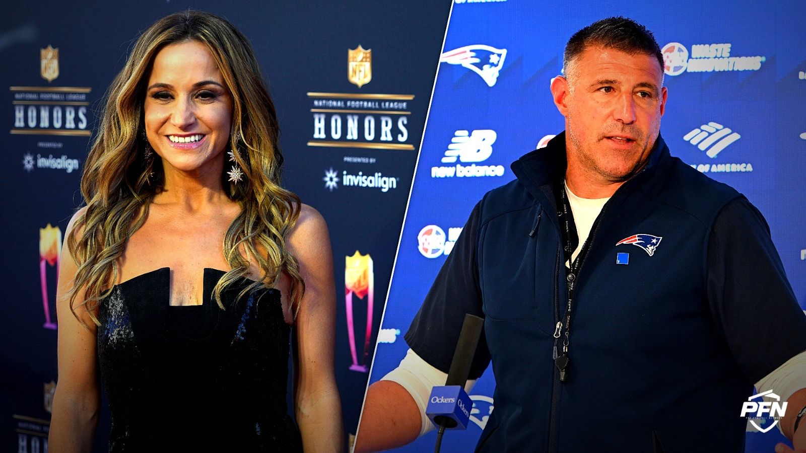 Mike Vrabel, Dianna Russini, Source: USA TODAY Sports / IMAGN IMAGES via Reuters Connect