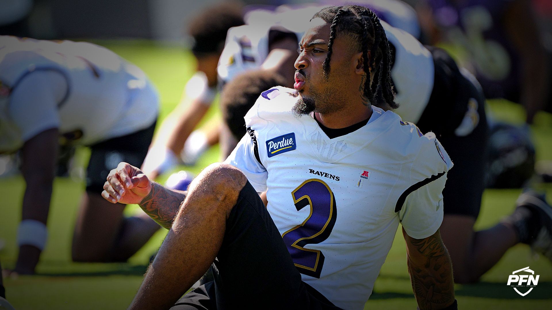 Baltimore Ravens cornerback Nate Wiggins.