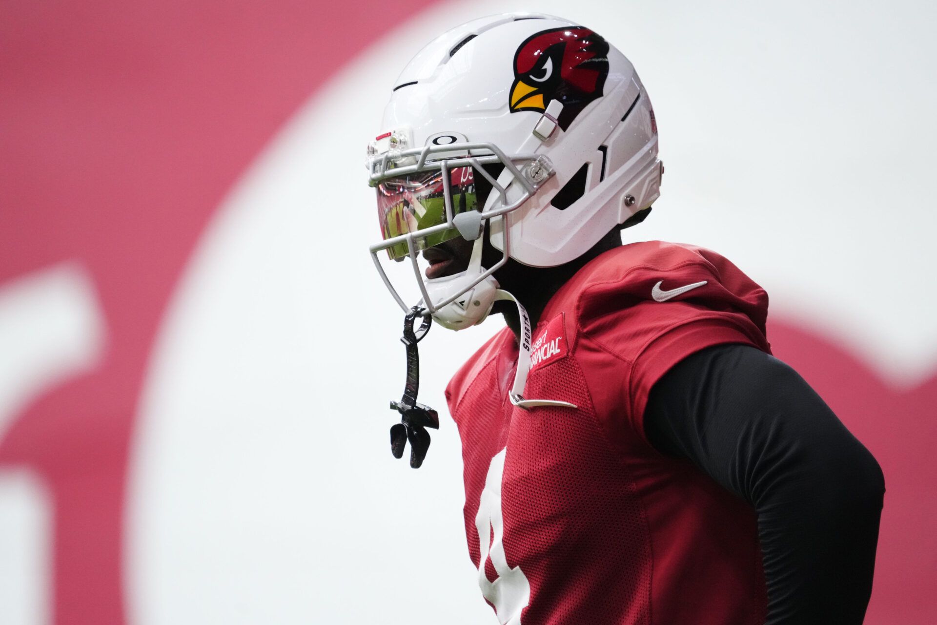 Arizona Cardinals running back Jeremiyah Love (4) practices during training camp at State Farm Stadium in Glendale on July 26, 2026.