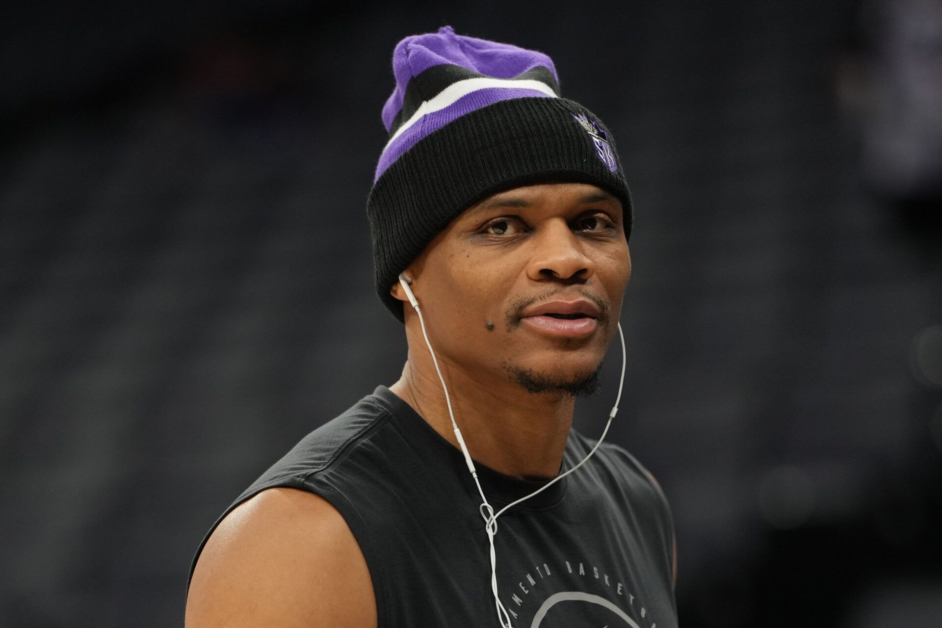 Sacramento Kings guard Russell Westbrook (18) before the game against the New Orleans Pelicans at Golden 1 Center.