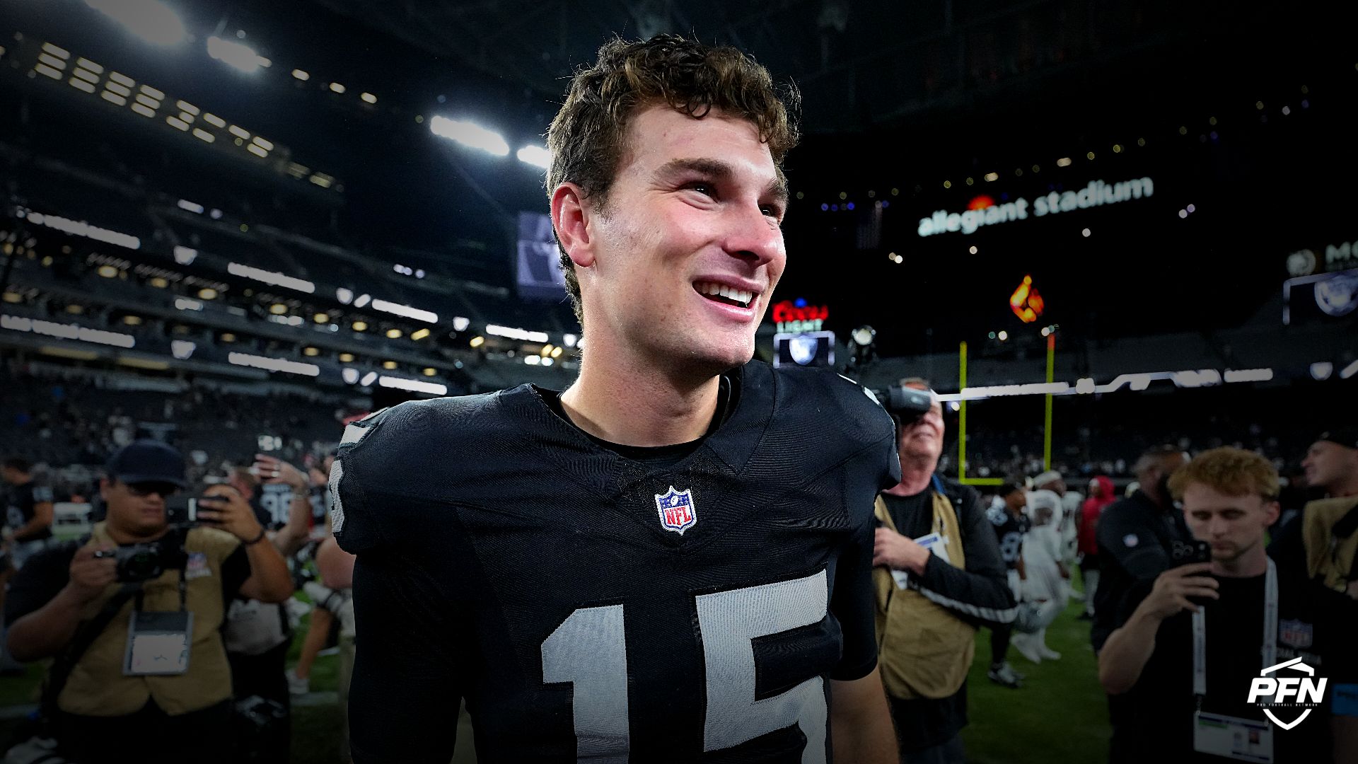 Las Vegas Raiders quarterback Fernando Mendoza.