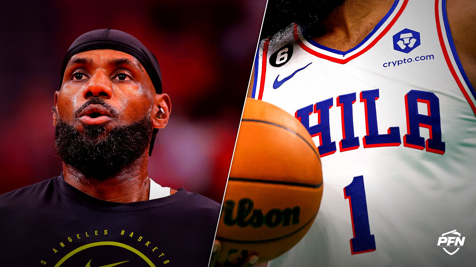 Collage featuring BASKETBALL-NBA-HOU-LAL/ and BASKETBALL-NBA-BOS-PHI/.
IMAGN IMAGES via Reuters Connect / USA TODAY Sports