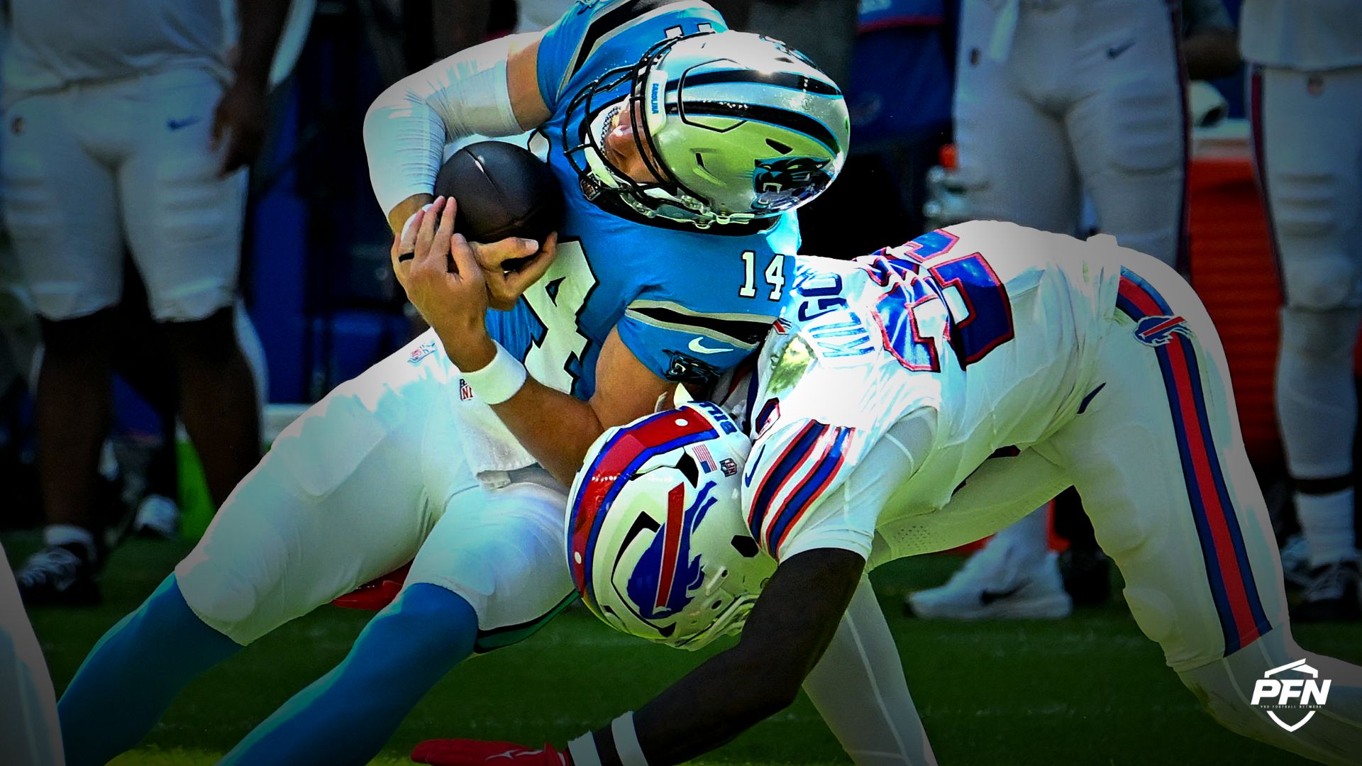 Anonymous Bills Player Bashes the Grass at Buffalo’s New Highmark Stadium