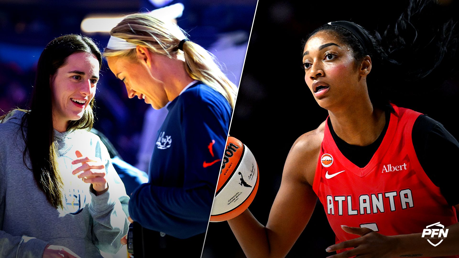 Collage featuring BASKETBALL-WNBA-PHO-IND/ and BASKETBALL-WNBA-WAS-ATL/.
IMAGN IMAGES via Reuters Connect