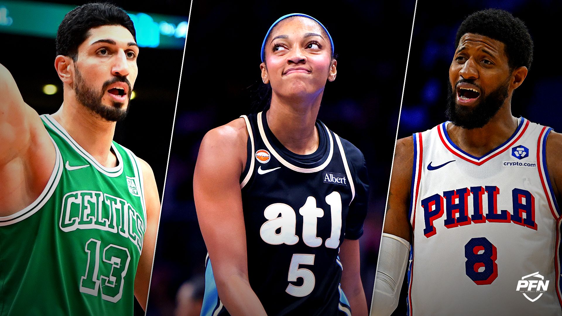 'Watch Your Mouth' -- NBA World Sounds Off As Paul George 'Catches a Stray' in Enes Kanter's Vow To 'Dunk On' Angel Reese
