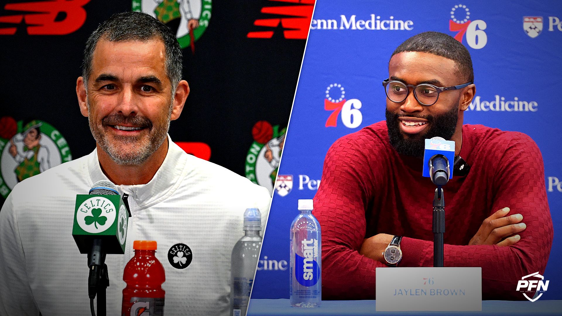 Bill Chisholm stands by the Celtics after Jaylen Brown’s exit, praising Boston’s front office and its approach to building the next contender.