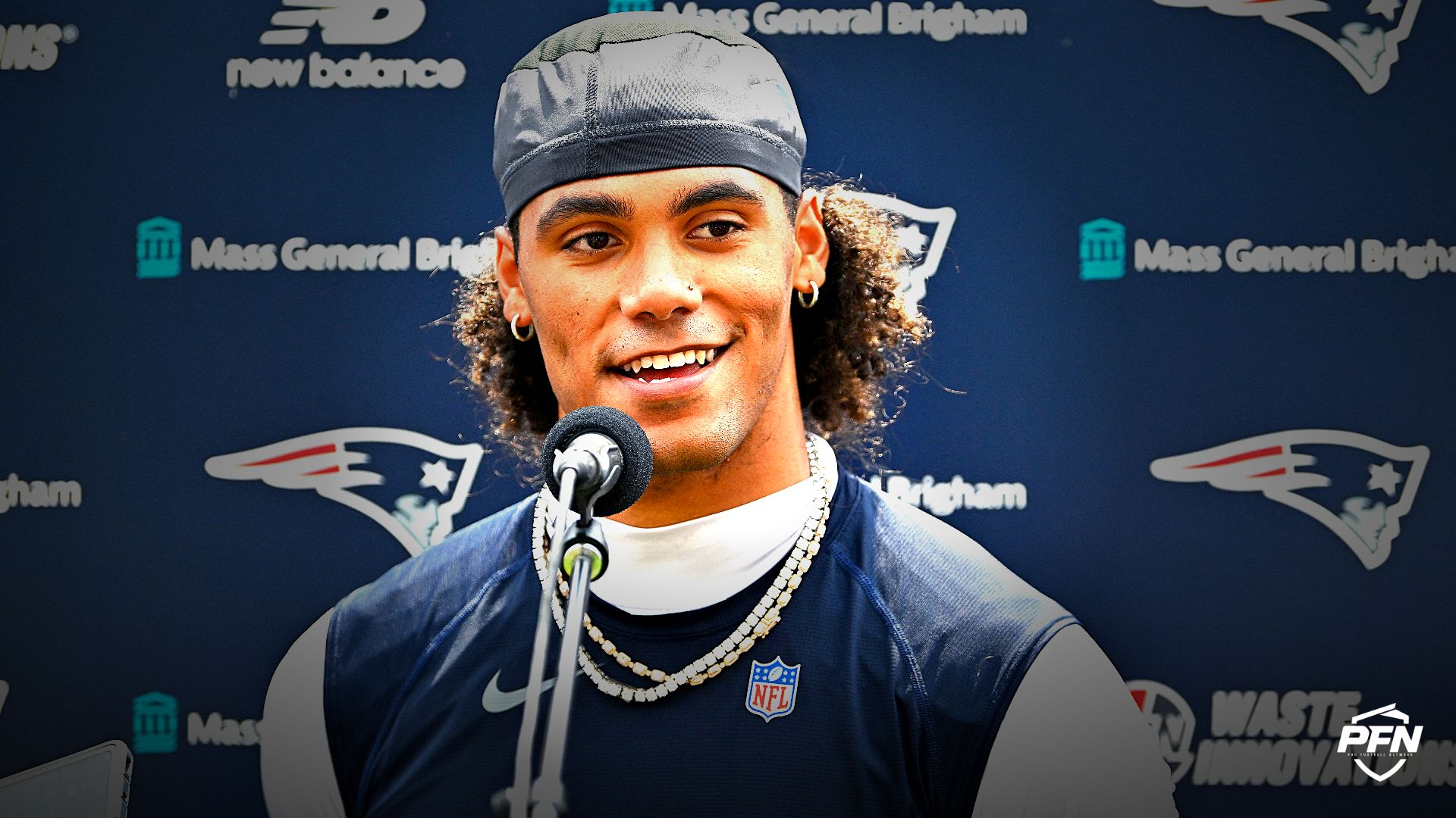 New England Patriots cornerback Christian Gonzalez.