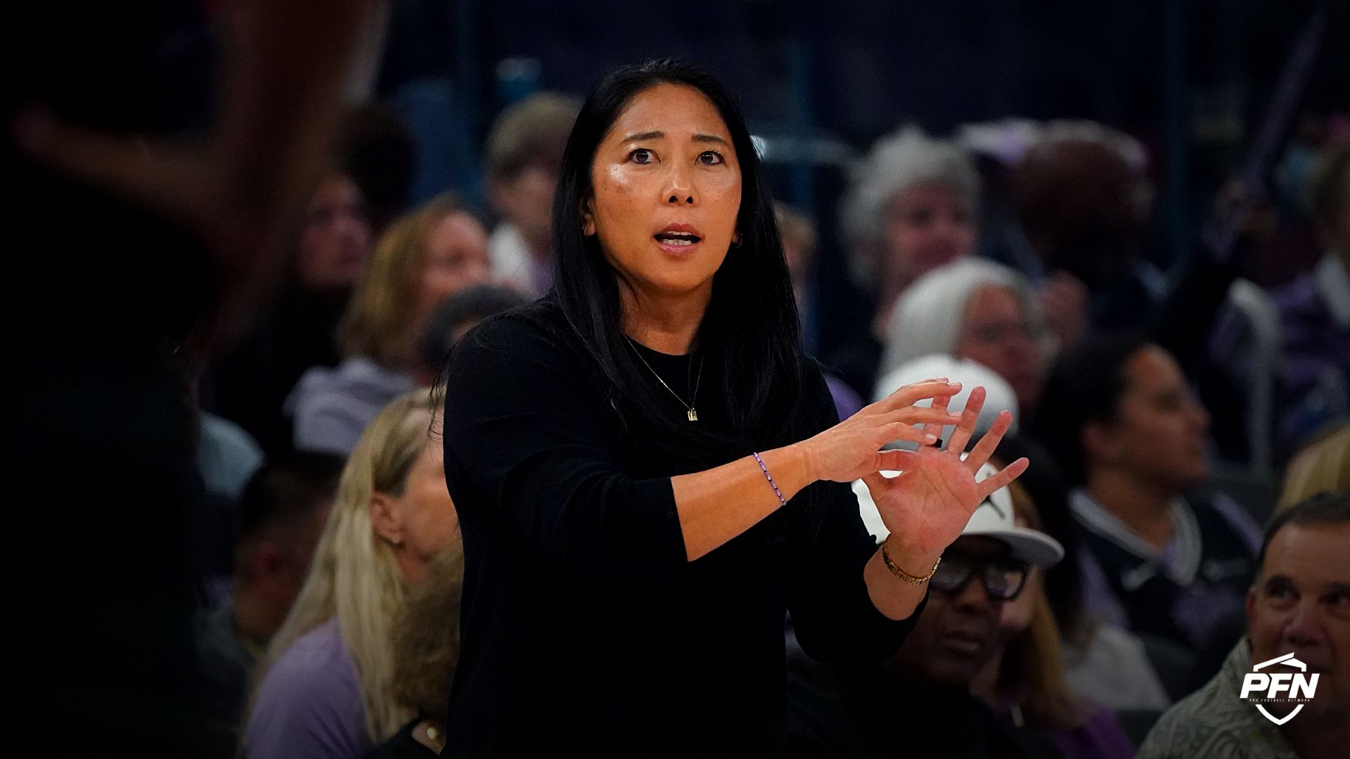 'Too Much Hate Speech' -- Valkyries HC Natalie Nakase Speaks Out on Sophie Cunningham-Inspired 'Save Women's Sports' Protest Outside Chase Center