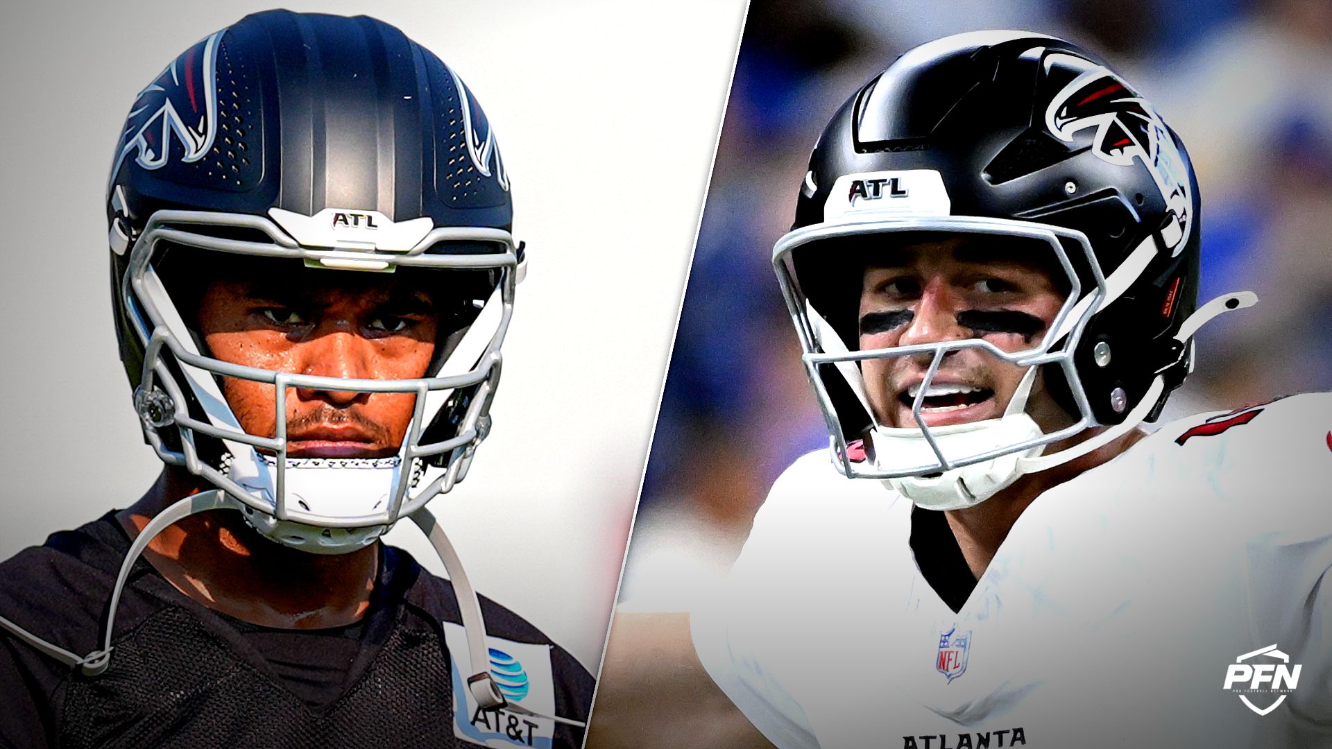 Collage featuring FOOTBALL-NFL/ and FOOTBALL-NFL-IND-ATL/. IMAGN IMAGES via Reuters Connect