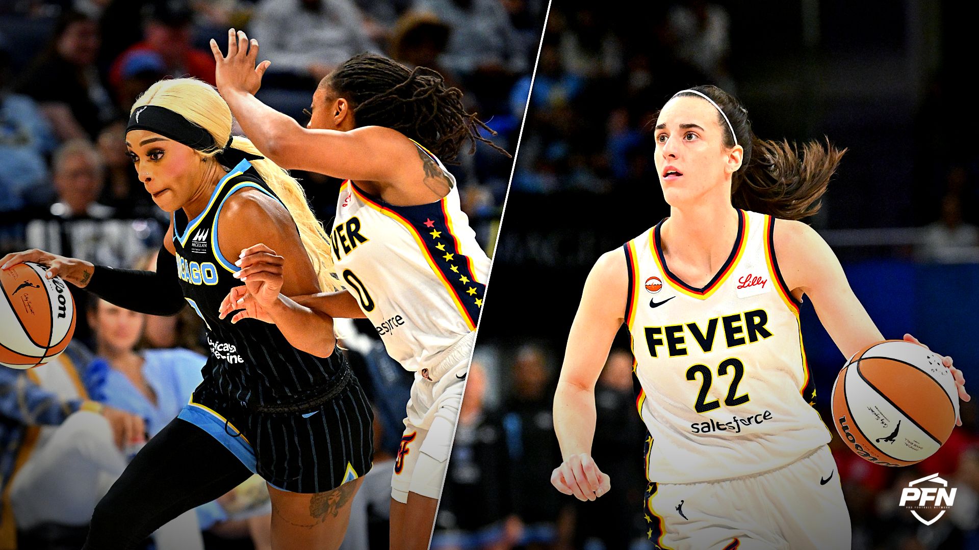 Collage featuring BASKETBALL-WNBA-CHI-IND/ and BASKETBALL-WNBA-CHI-IND/.
IMAGN IMAGES via Reuters Connect
