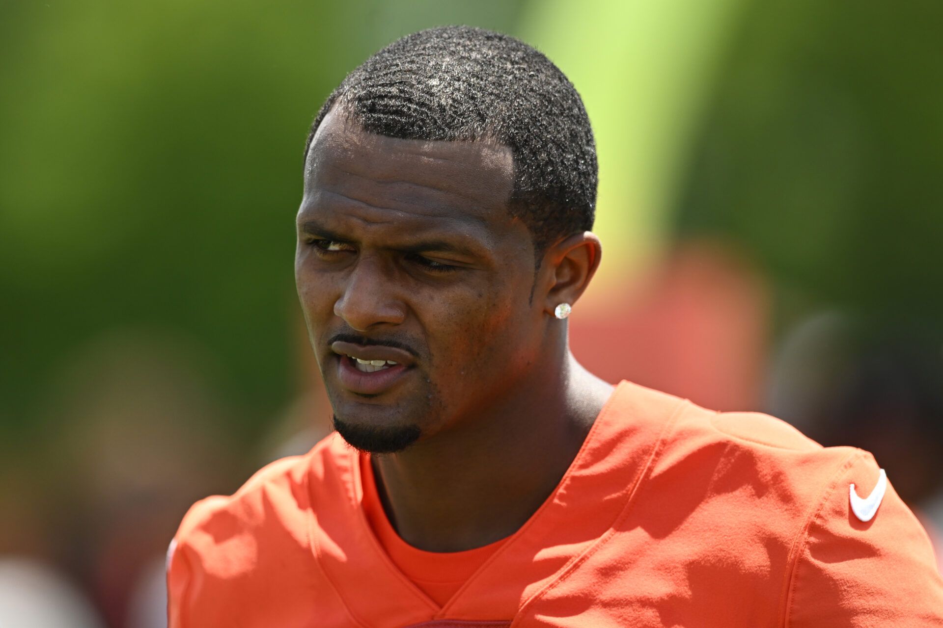Cleveland Browns quarterback Deshaun Watson (4) during minicamp at CrossCountry Mortgage Campus.