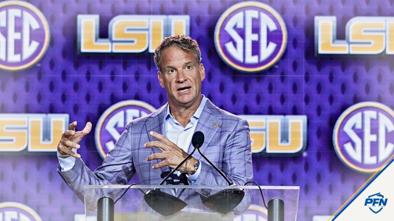 LSU Tigers head coach Lane Kiffin.