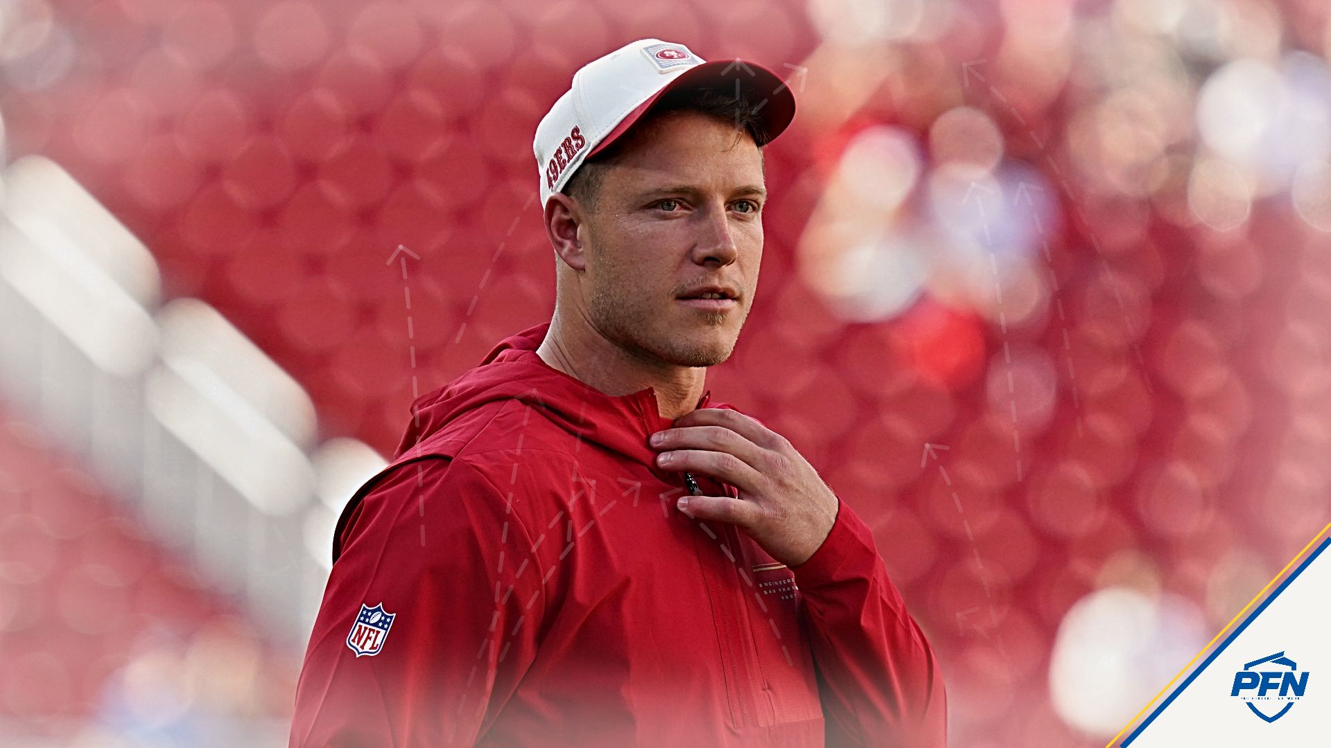 San Francisco 49ers running back Christian McCaffrey.