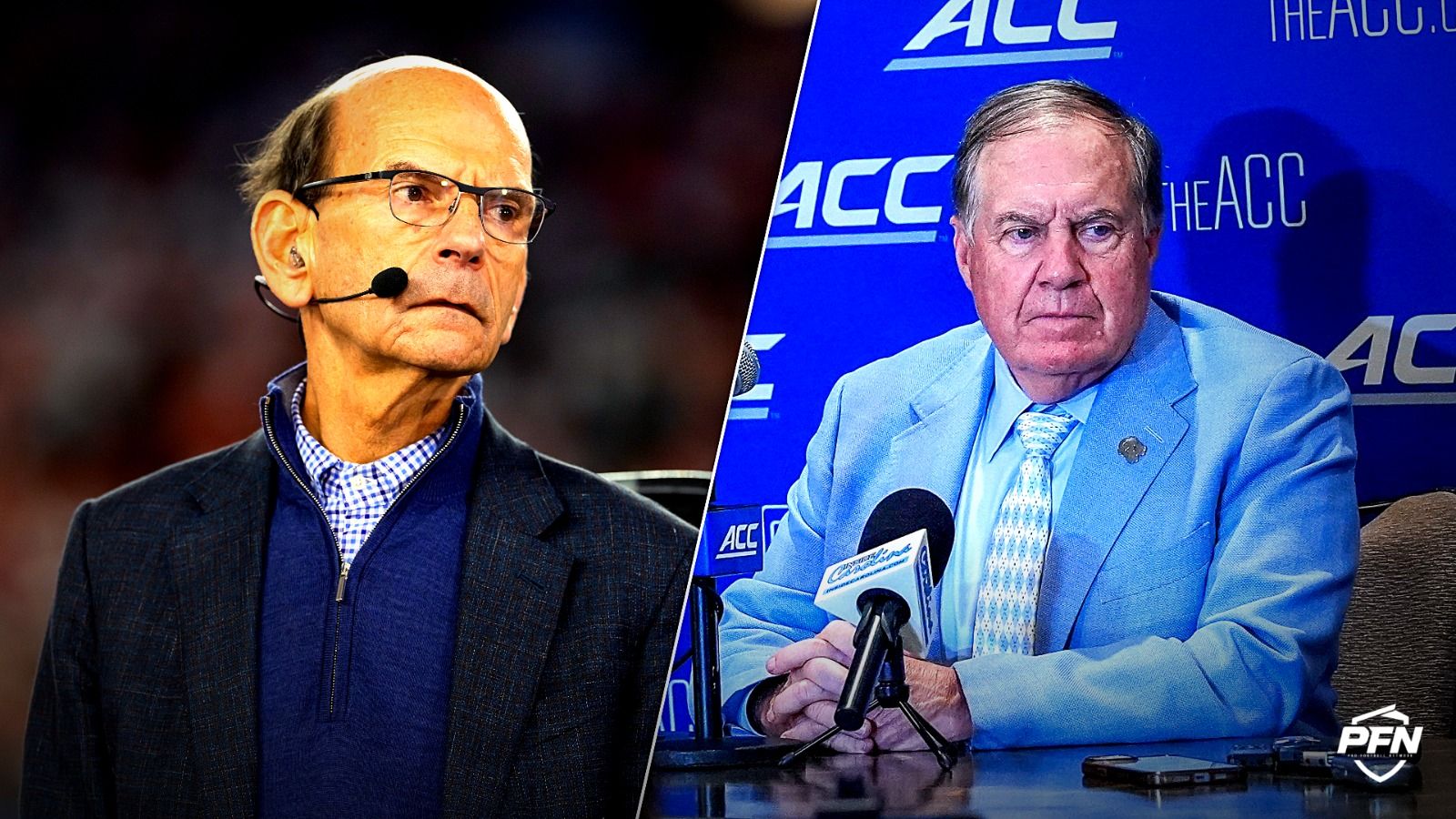 Paul Finebaum, Bill Belichick, Source: IMAGN IMAGES via Reuters Connect