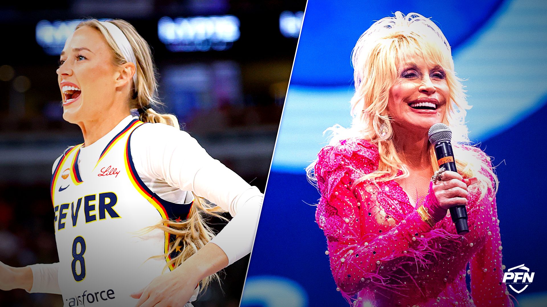 Collage featuring BASKETBALL-WNBA-CHI-IND/ and Dolly Parton makes an appearance during an opening day event for passholders at Dollywood in Pigeon Forge on Friday, March 14,.
IMAGN IMAGES via Reuters Connect / USA TODAY Network via Reuters Co