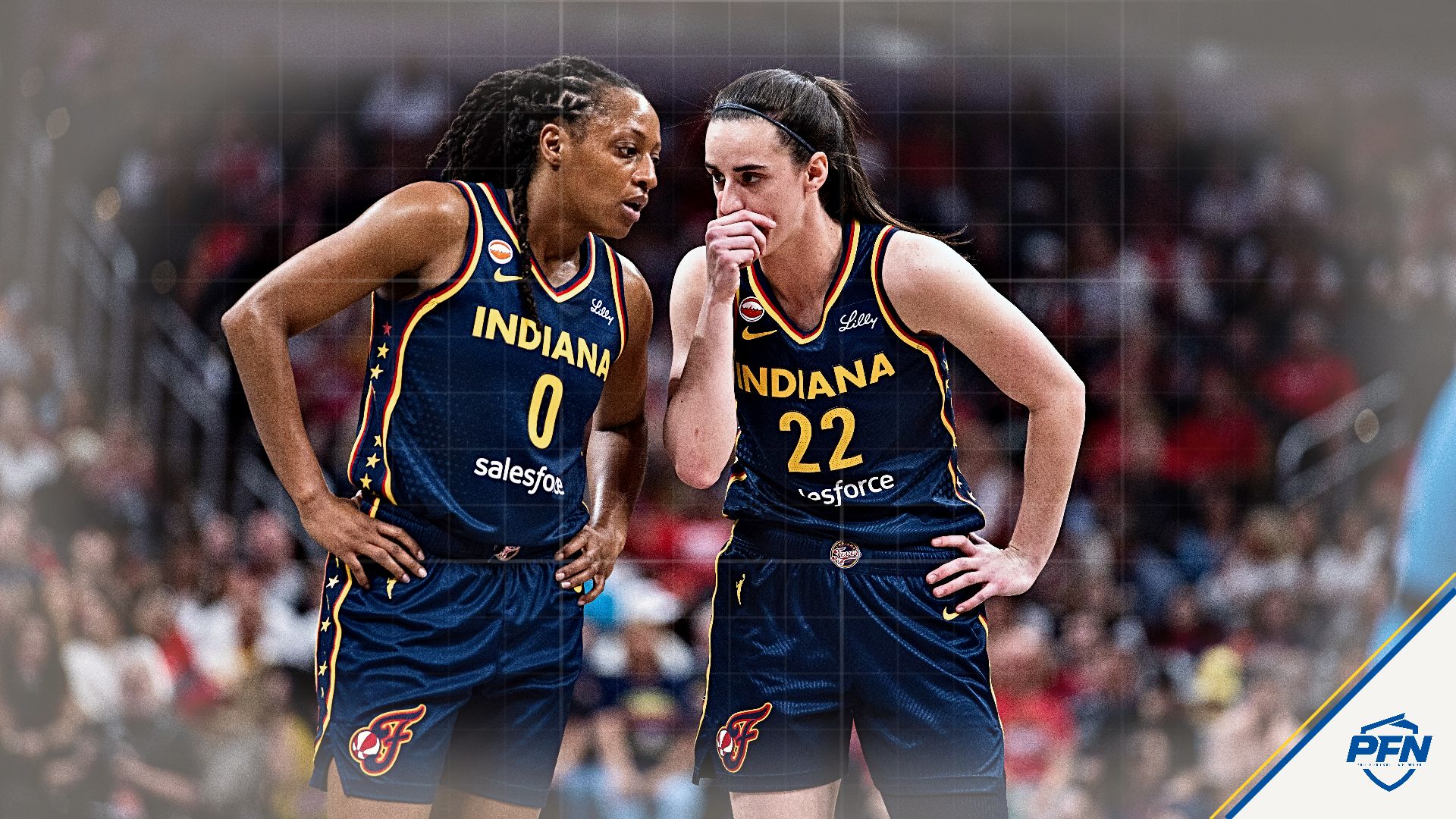 Caitlin Clark and Kelsey Mitchell
