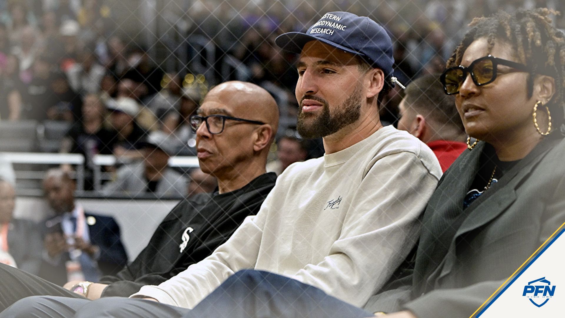 Klay Thompson with his father Mychal.