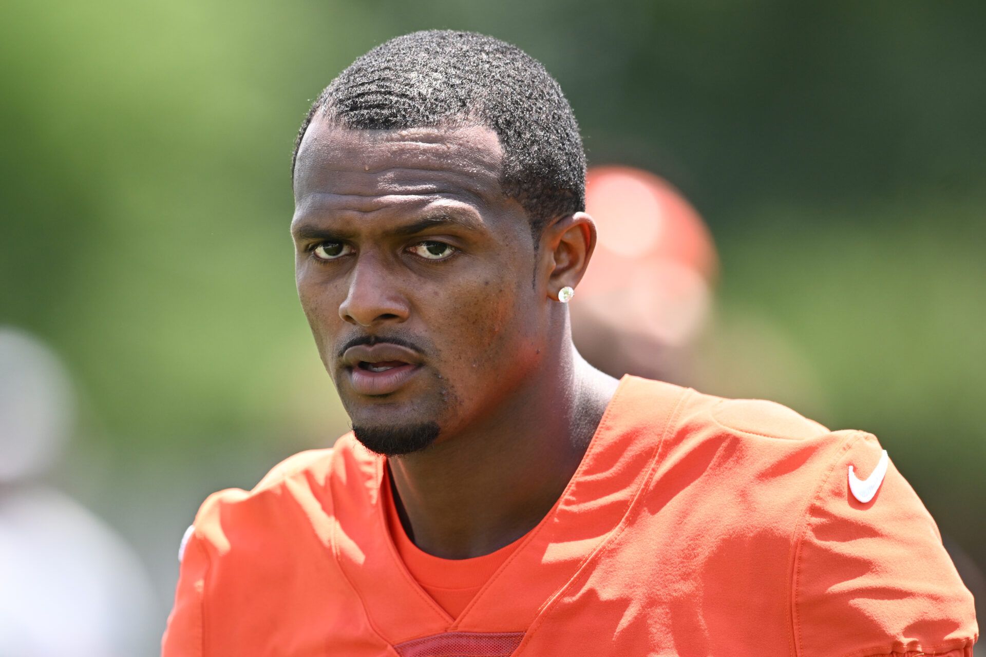 Cleveland Browns quarterback Deshaun Watson (4) during minicamp at CrossCountry Mortgage Campus.