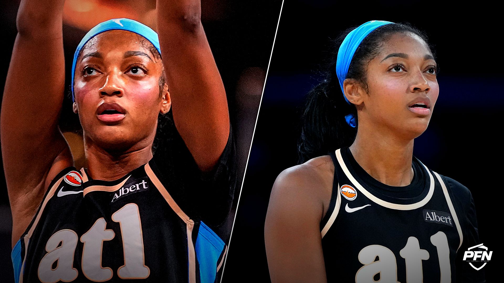 Collage featuring BASKETBALL-WNBA-ATL-POR/ and BASKETBALL-WNBA-LAS-ATL/.
IMAGN IMAGES via Reuters Connect