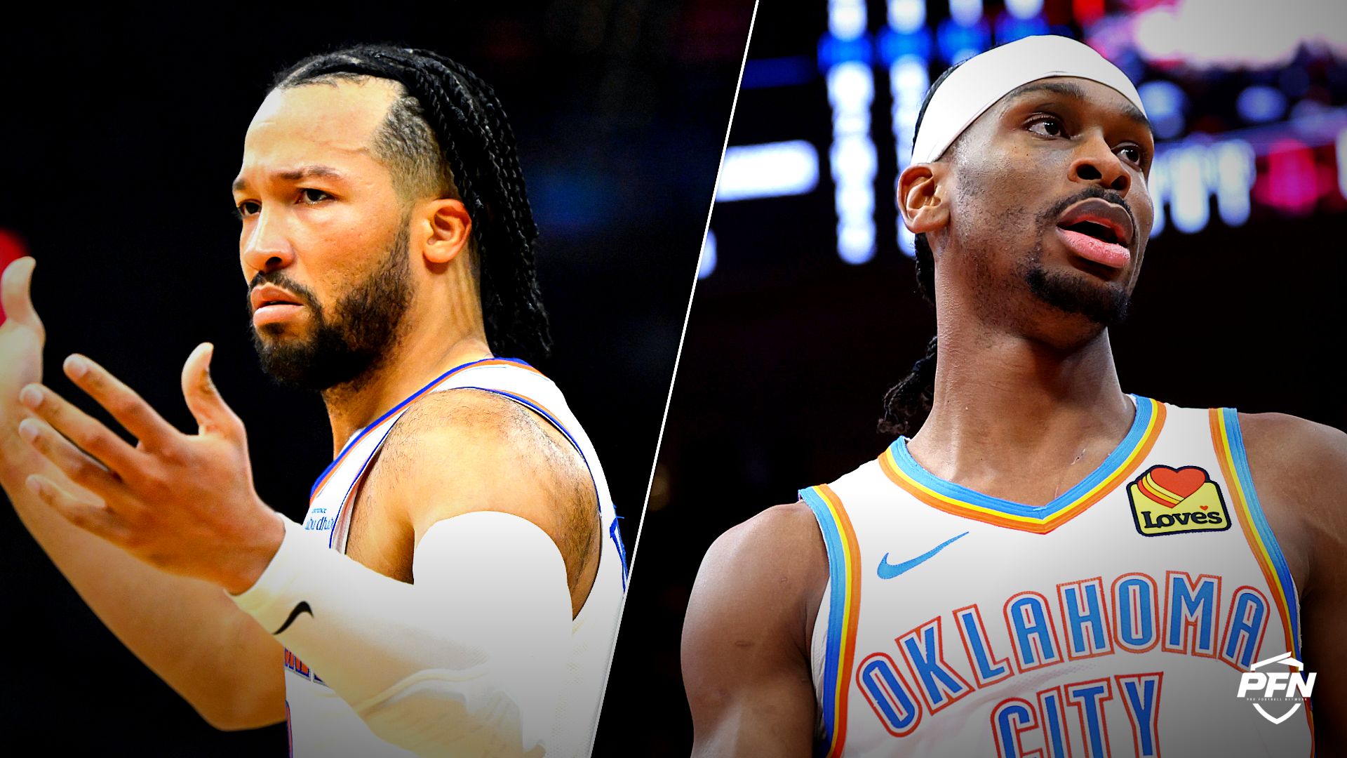 Collage featuring BASKETBALL-NBA-CLE-NYK/ and BASKETBALL-NBA-HOU-OKC/.
IMAGN IMAGES via Reuters Connect