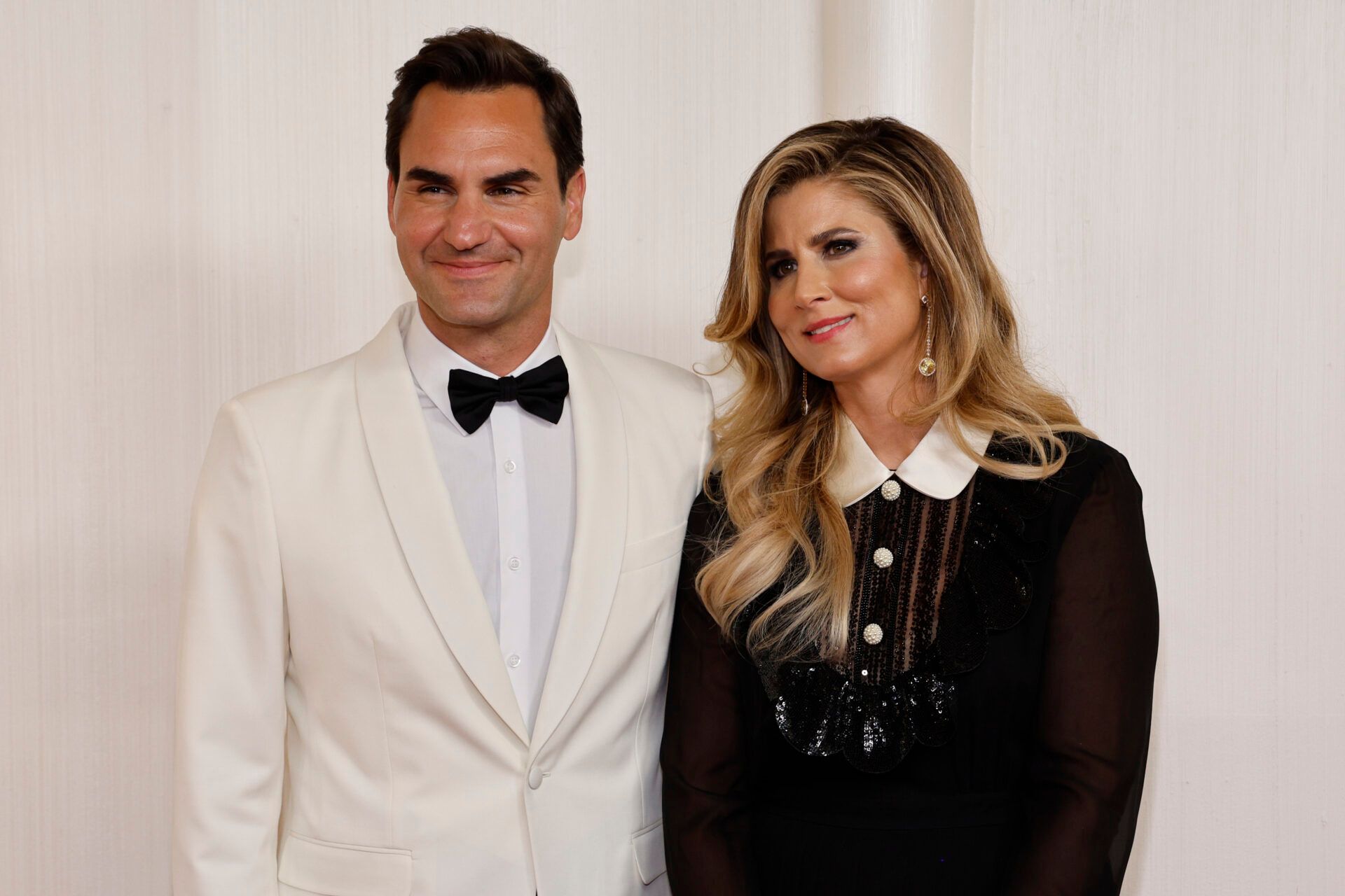 Roger Federer and Mirka Federer at the 96th Oscars at the Dolby Theatre at Ovation Hollywood in Los Angeles on Sunday, March 10, 2024.