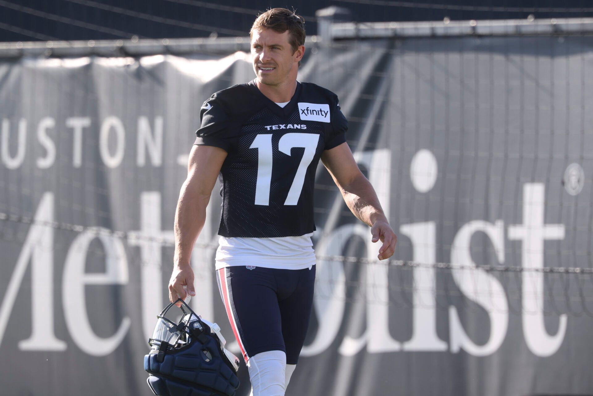 Houston Texans wide receiver Braxton Berrios (17) during training camp at Houston Methodist Training Center.