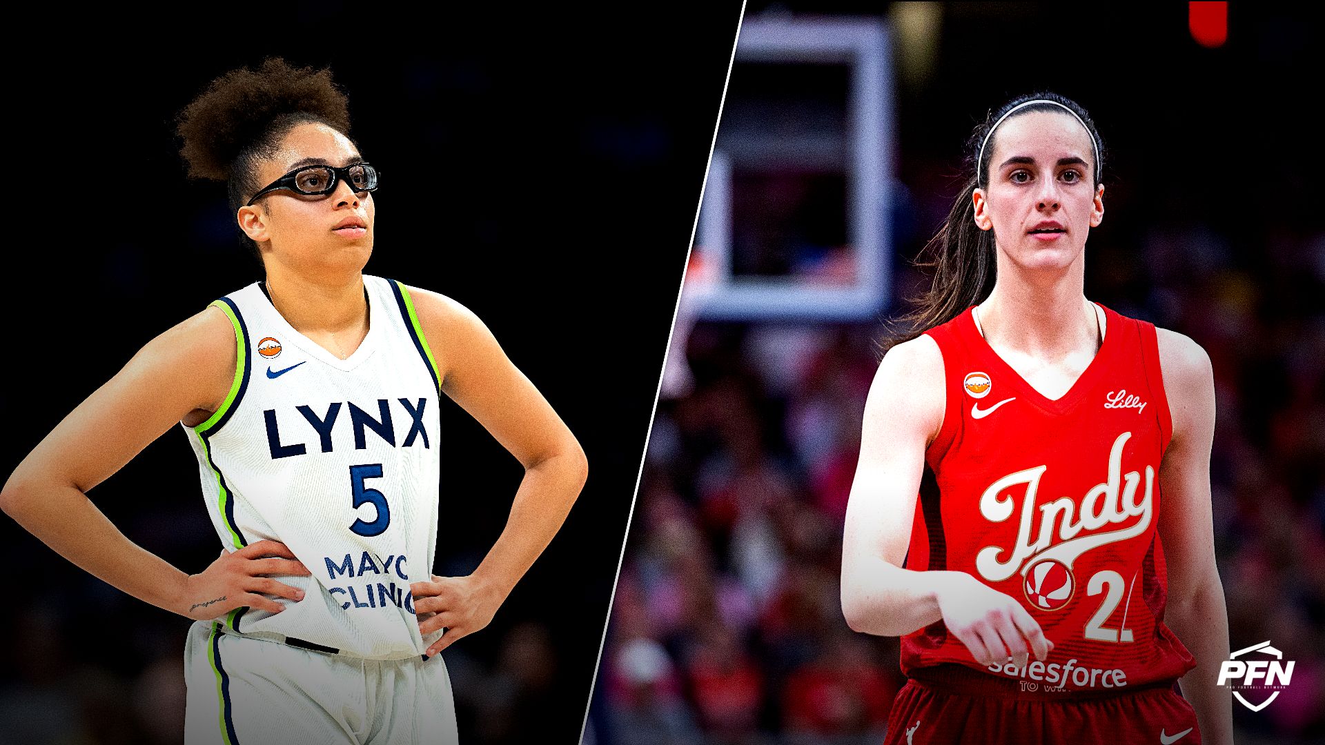 Collage featuring BASKETBALL-WNBA-MIN-GSV/ and BASKETBALL-WNBA-IND-CON/.
IMAGN IMAGES via Reuters Connect