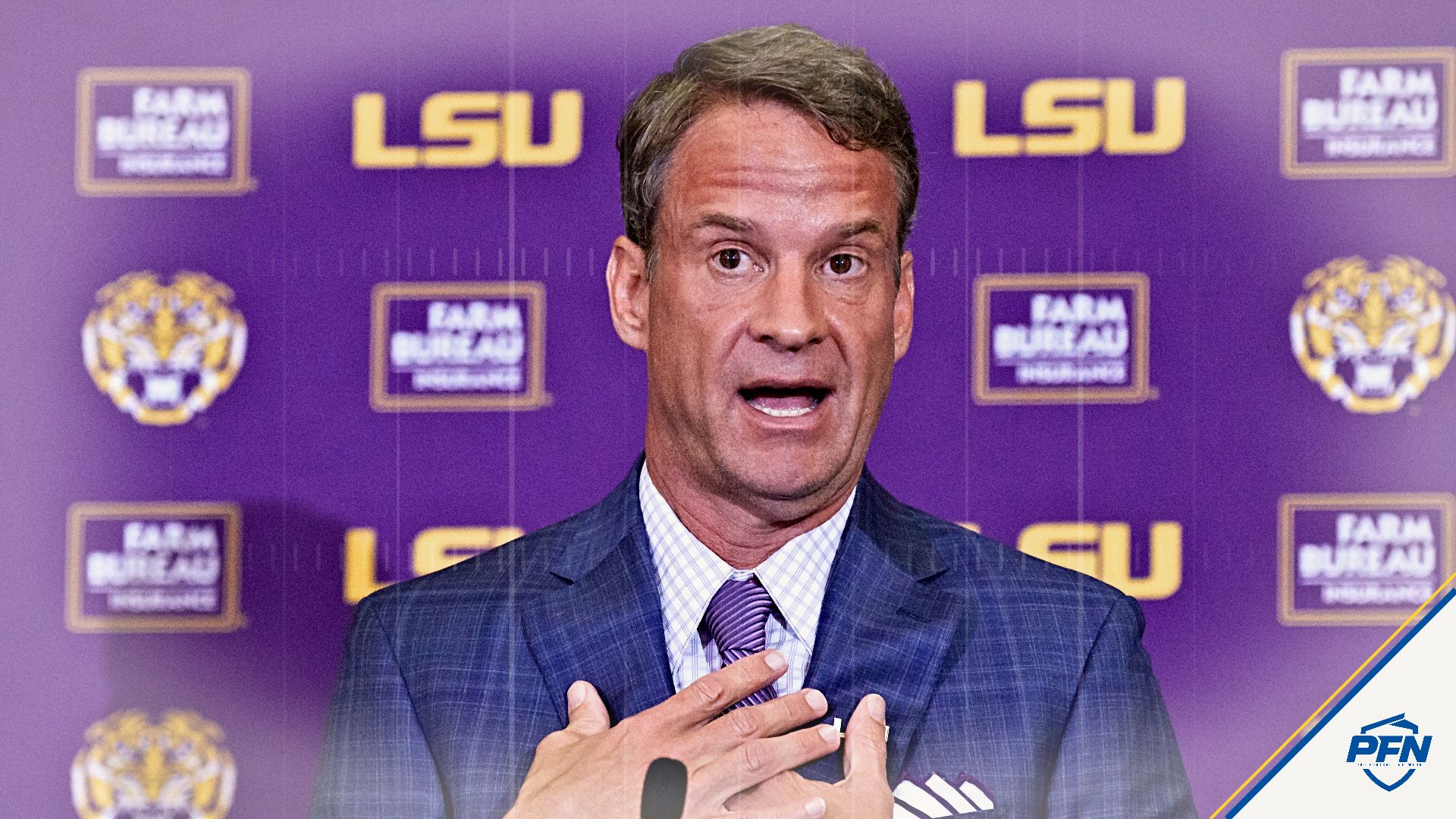 LSU head coach Lane Kiffin.