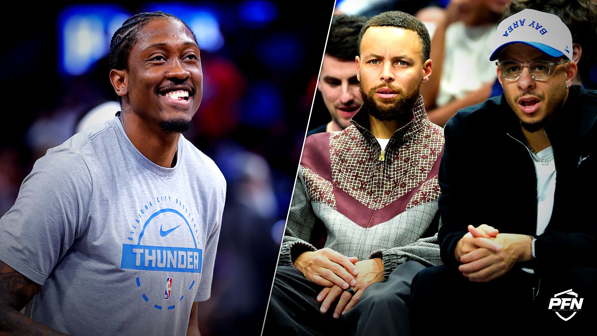 Collage featuring BASKETBALL-NBA-OKC-PHX/ and BASKETBALL-NBA-DAL-GSW/.
IMAGN IMAGES via Reuters Connect