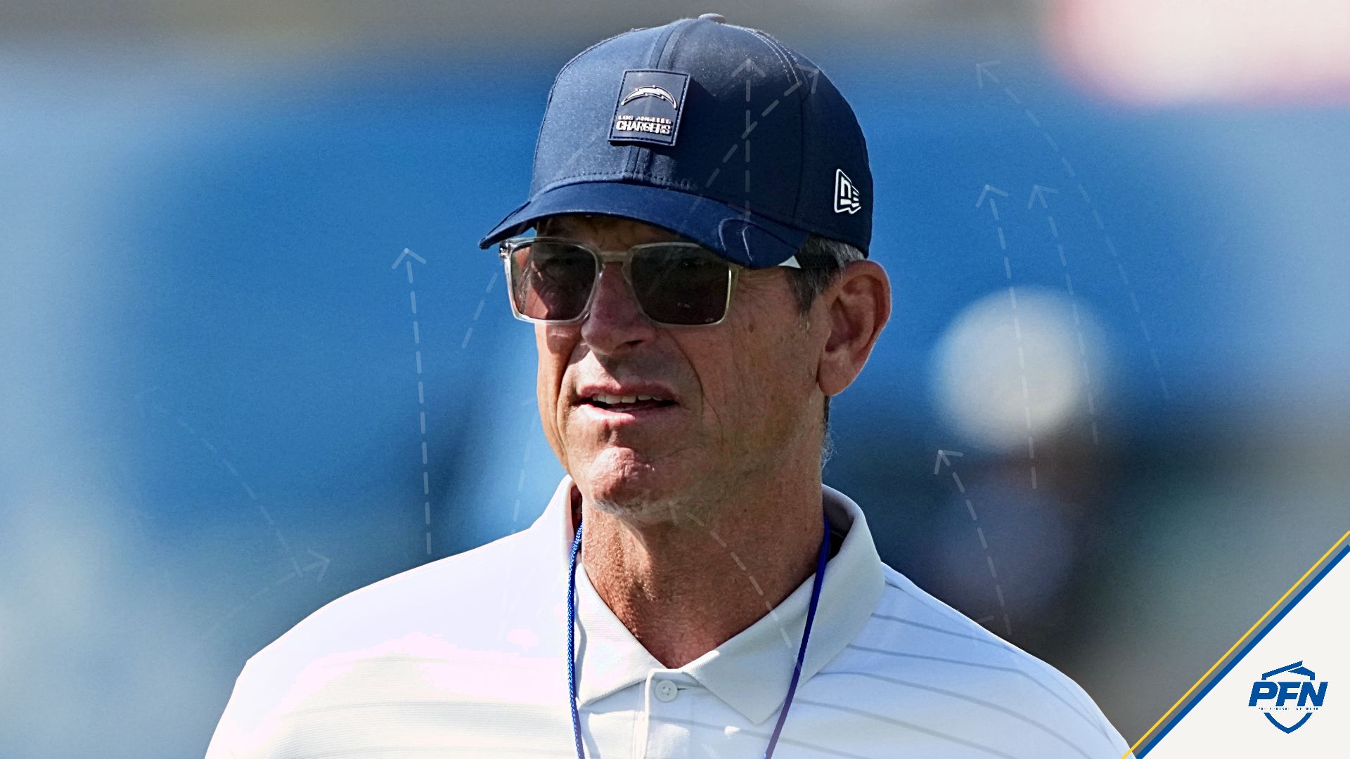 Los Angeles Chargers head coach Jim Harbaugh.