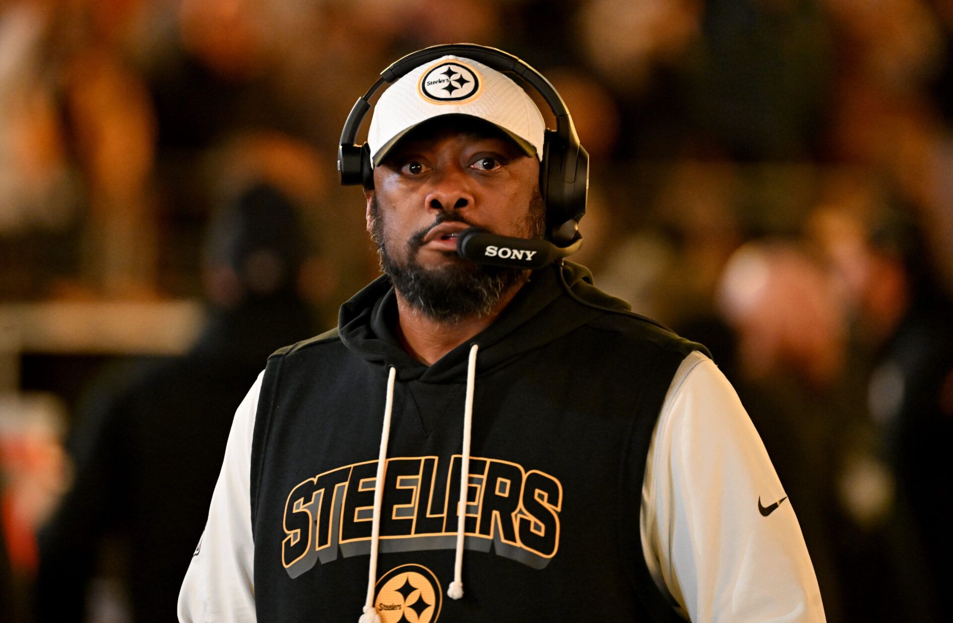 Pittsburgh Steelers head coach Mike Tomlin before an AFC Wild Card Round game against the Houston Texans at Acrisure Stadium.