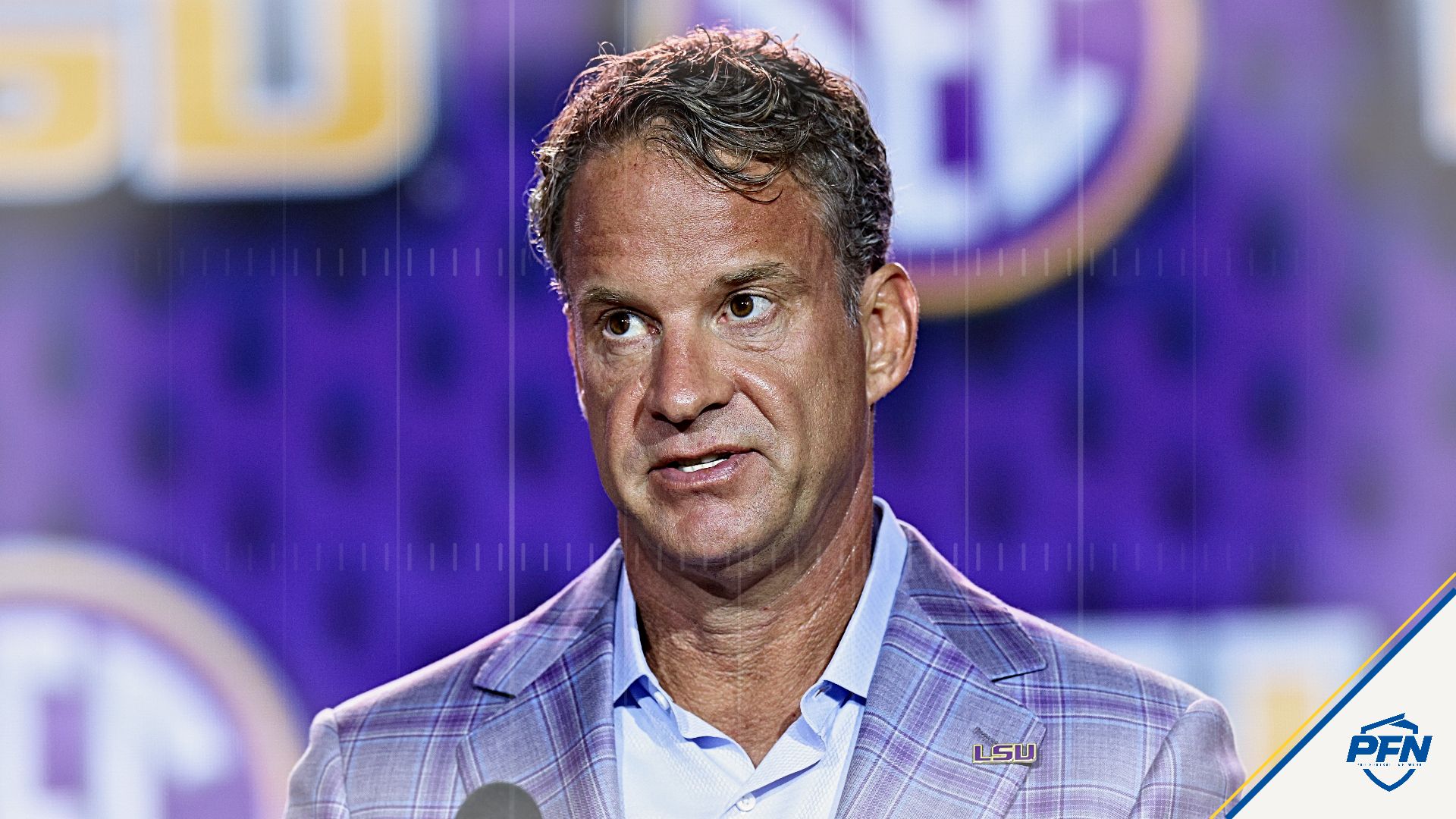 LSU Tigers head coach Lane Kiffin.