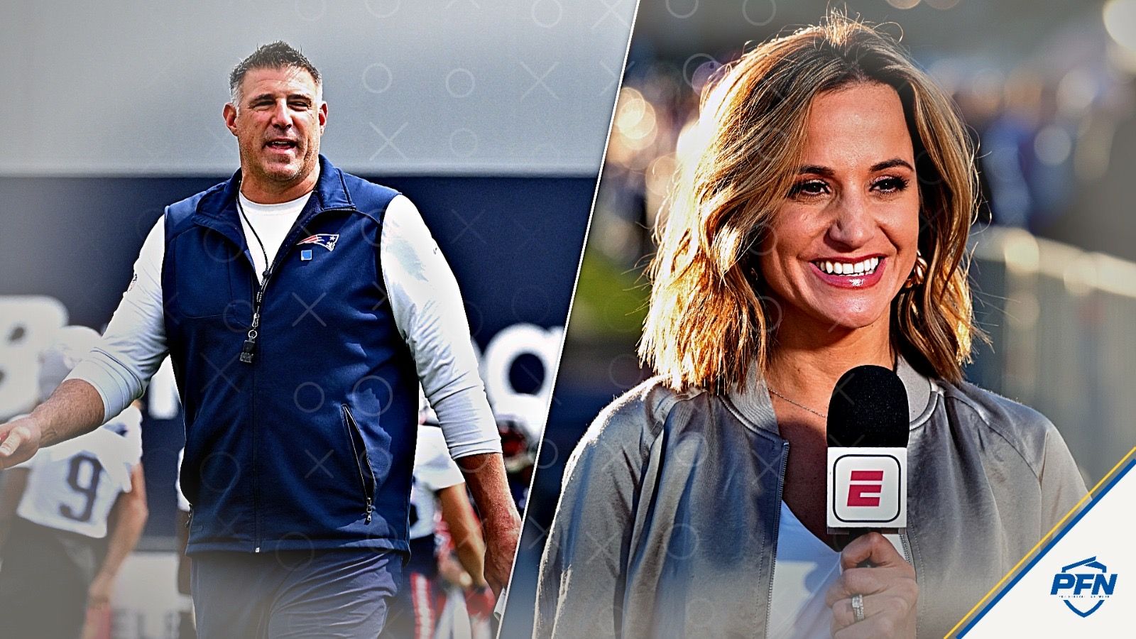 Mike Vrabel, Dianna Russini, Source: IMAGN IMAGES via Reuters Connect
