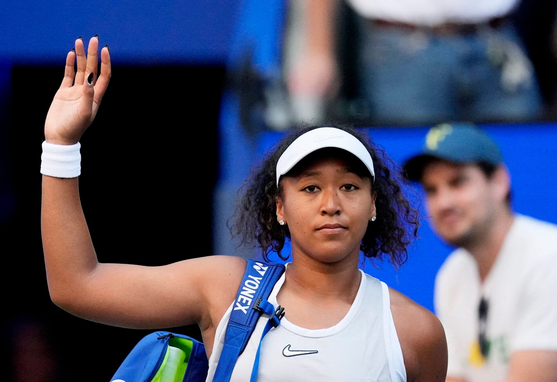 Tennis - U.S. Open - Flushing Meadows, New York, United States - September 7, 2026 Japan's Naomi Osaka acknowledges fans after defeat in her round of 16 match against Kazakhstan's Elena Rybakina REUTERS/Eduardo Munoz