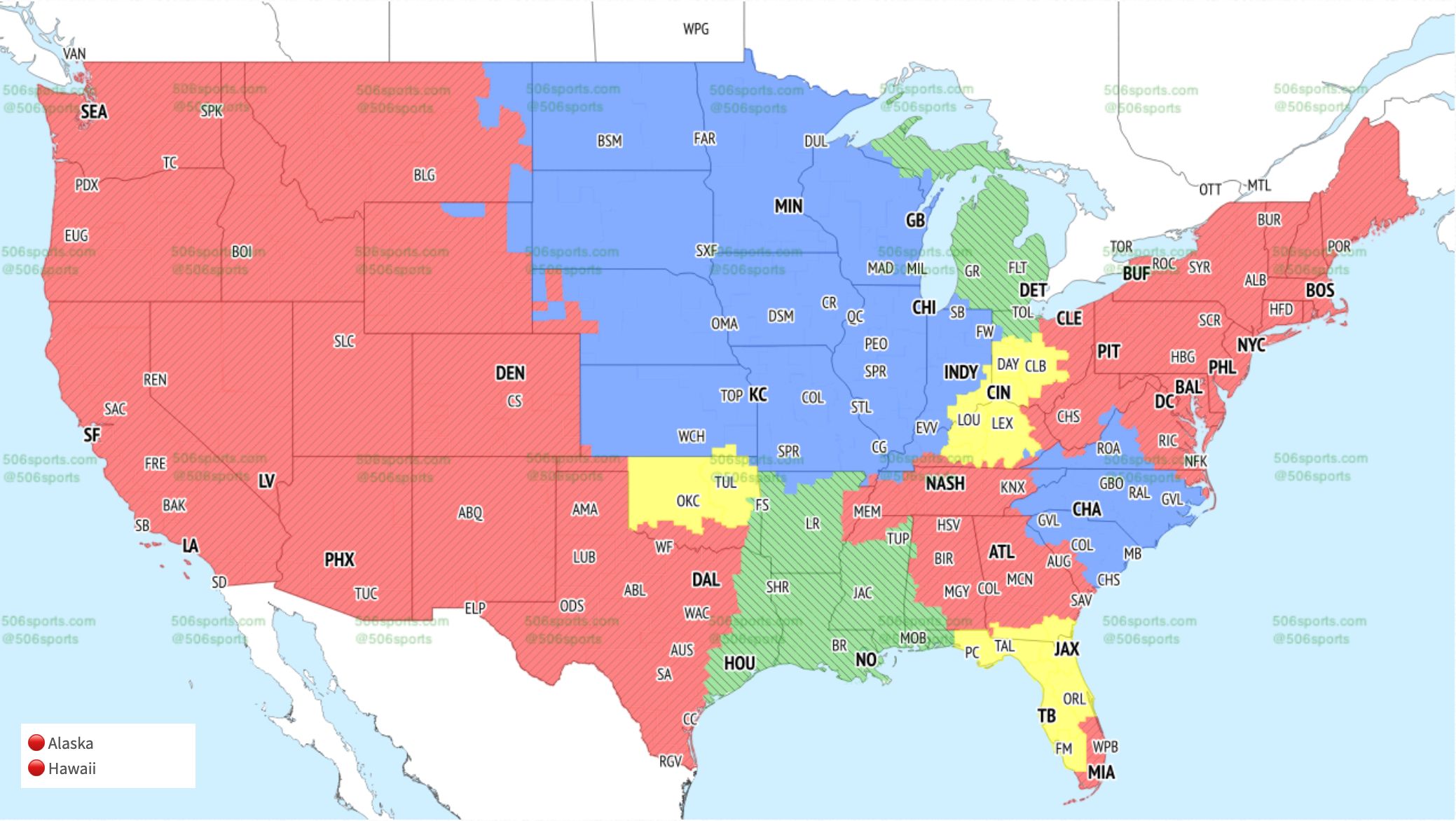 NFL Coverage Map Week 1: TV Broadcast Schedule and Announcers for FOX ...