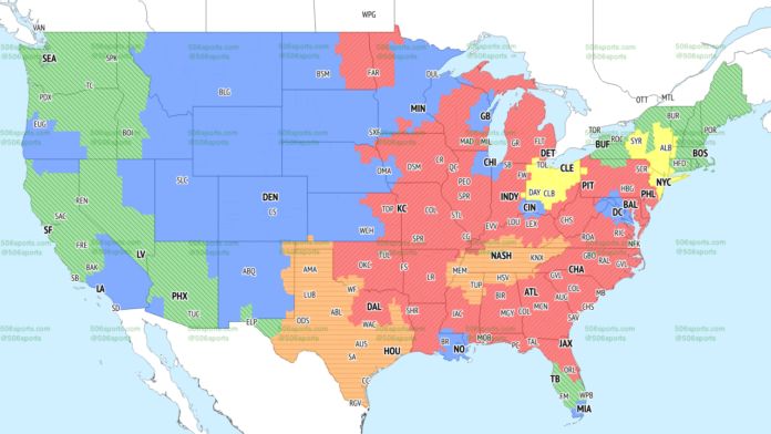 NFL Coverage Map Week 5: TV Broadcast Schedule and Announcers for FOX ...